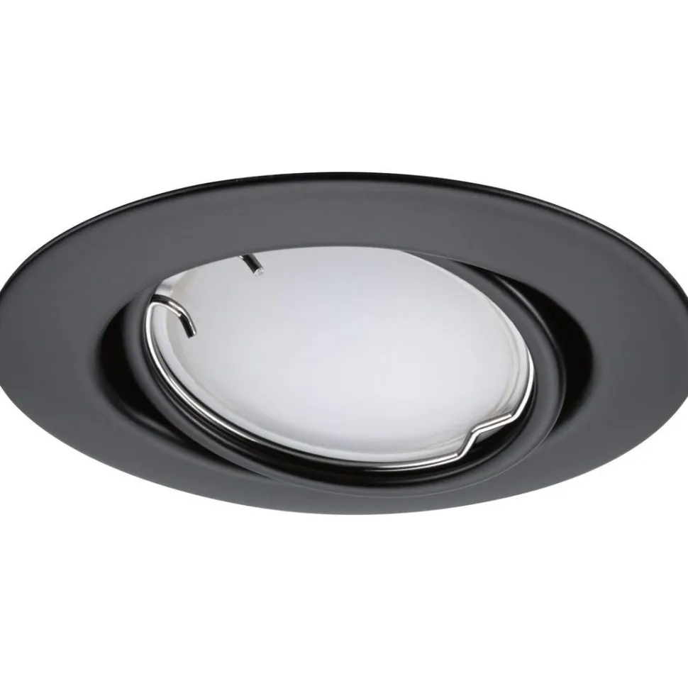 Upotettava LED-valaisin Paulmann Base Coin, 3kpl, Smart Home Zigbee 3.0, Ø90mm, himmennettävä, RGBW+, mattamusta