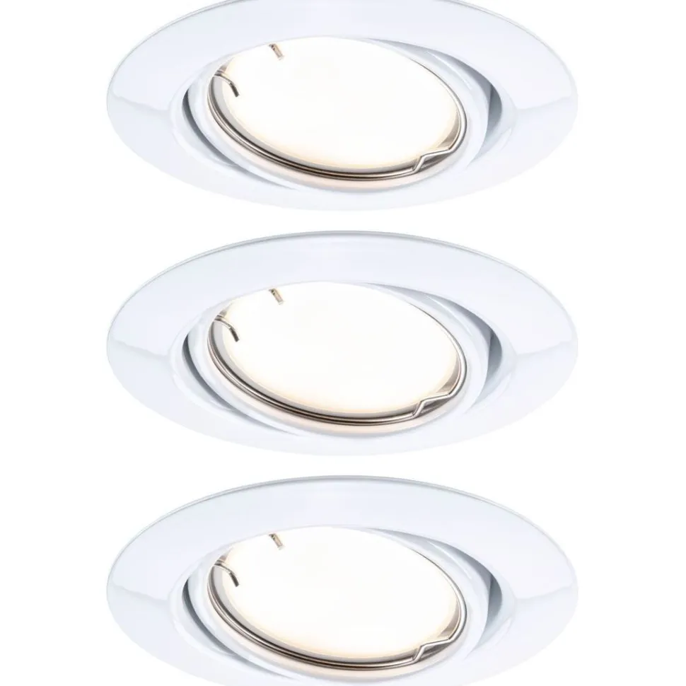 Upotettava LED-valaisin Paulmann Base Coin, 3kpl, Smart Home Zigbee 3.0, Ø90mm, himmennettävä, 3000K, mattamusta