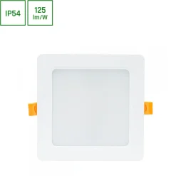 Upotettava alasvalo Spectrum Dure 3 12W 6000K 110° IP54 IK06 neliö integroitu ajuri 145x145x34mm valkoinen