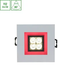 Upotettava kohdevalaisin Spectrum Fiale 4x1W 30° 80x80x40mm, eri vaihtoehtoja
