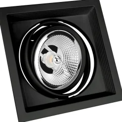 Upotettava kohdevalaisin Spectrum Mdd Maxi Uno AR111 GU10 186x186x43mm musta