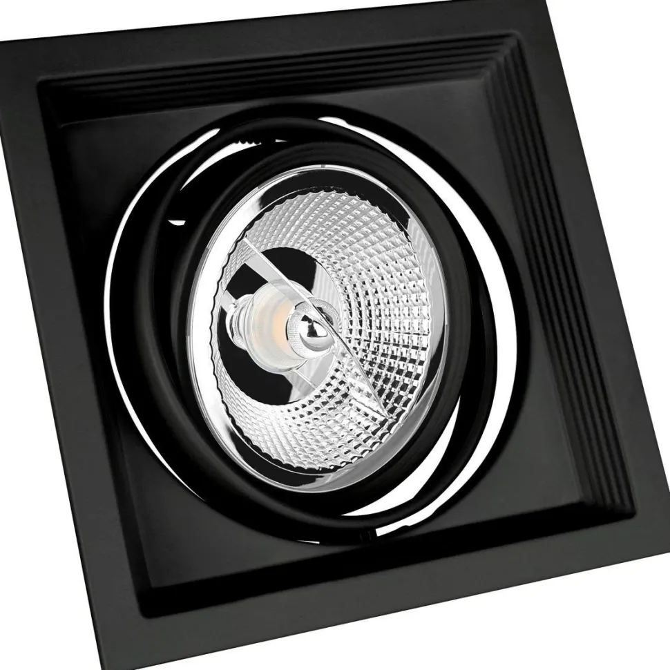 Upotettava kohdevalaisin Spectrum Mdd Maxi Uno AR111 GU10 186x186x43mm musta