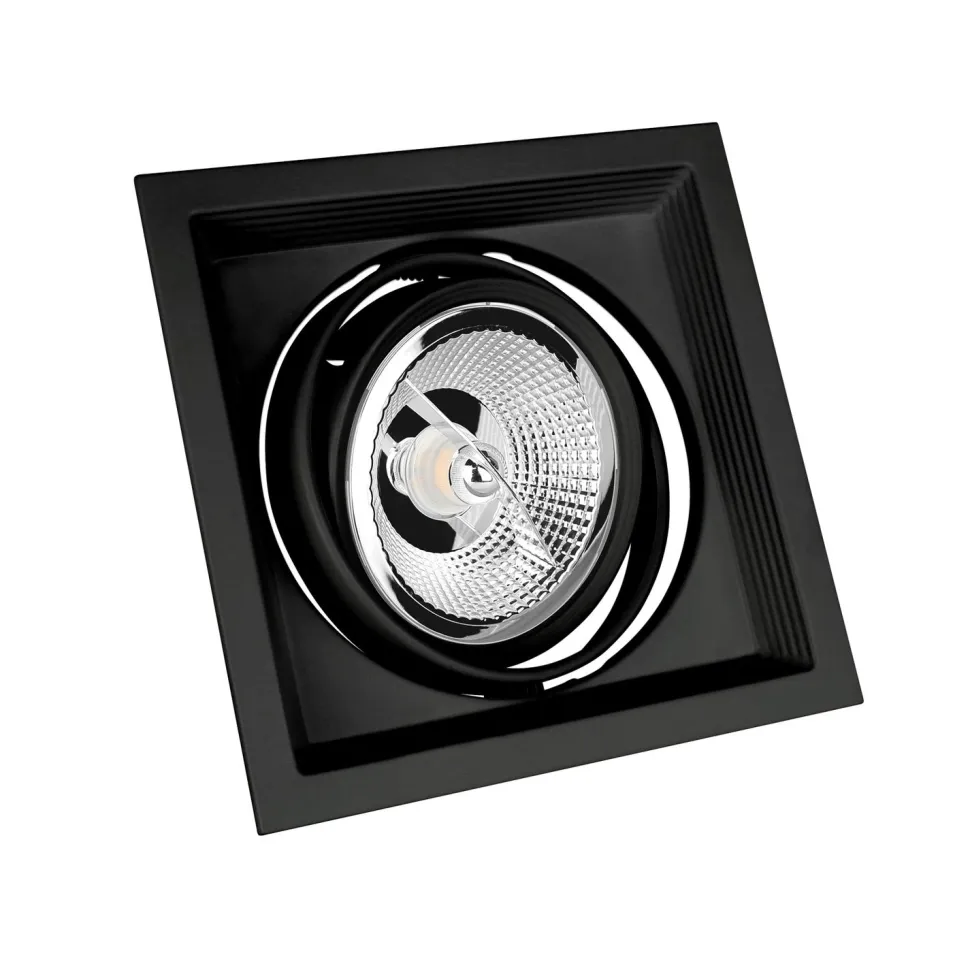 Upotettava kohdevalaisin Spectrum Mdd Maxi Uno AR111 GU10 186x186x43mm musta