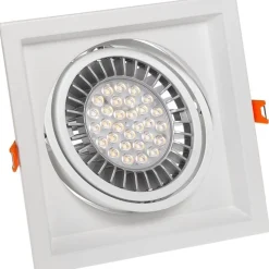 Upotettava kohdevalaisin Spectrum Mdd Maxi Uno AR111 GU10 186x186x43mm valkoinen
