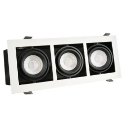 Upotettava kohdevalaisin Spectrum Modern Day Mini 3xGU10 112x289x115mm valkoinen/musta