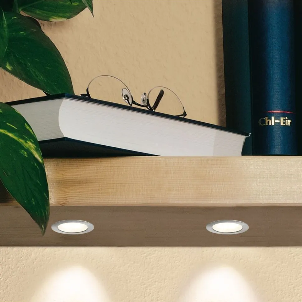 Upotettava LED-kalustevalaisin Paulmann Micro Line Mini, 5kpl, Ø35mm, 0.4W, 20lm, 2700K, harjattu rauta