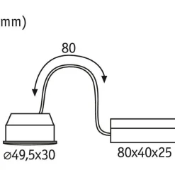 Upotettava LED-moduuli Paulmann Nova Plus Coin, Ø50mm, 6.3W, 430lm, 2700K, himmennettävä, satiini
