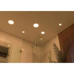Upotettava LED-paneeli Paulmann Veluna, IP44, Ø18.5cm, 17W, 3000K, satiini