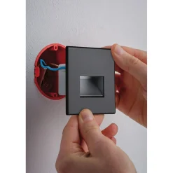 Upotettava LED-seinävalaisin Paulmann Edge Quadro, 80x80mm, 1.2W, 50lm, 2700K, mattavalkoinen