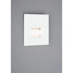 Upotettava LED-seinävalaisin Paulmann Edge Quadro, 80x80mm, 1.2W, 50lm, 2700K, mattavalkoinen