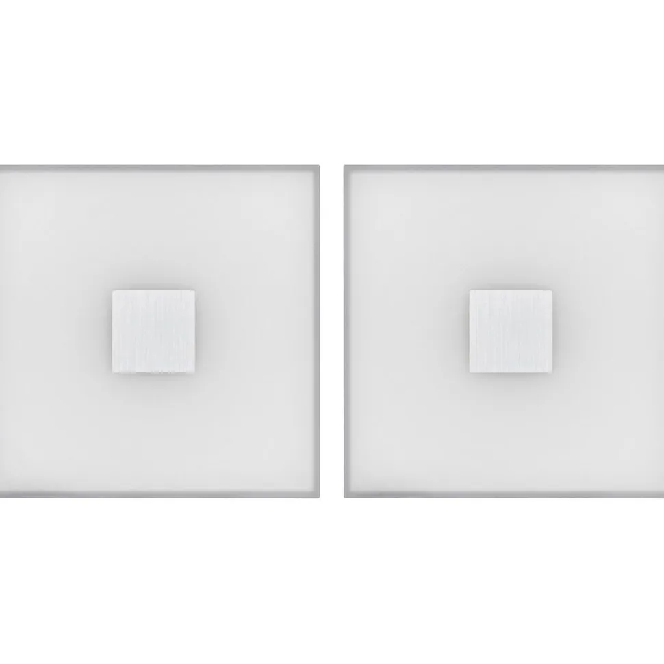 Upotettava LED-seinävalaisinsarja Paulmann LumiTiles, 2 valaisinta, IP44, 10x10cm, 2700K, himmennettävä, valkoinen
