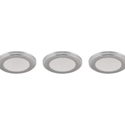 Upotettava LED Trio Argus, kromi, RGB, 3kpl/pkt