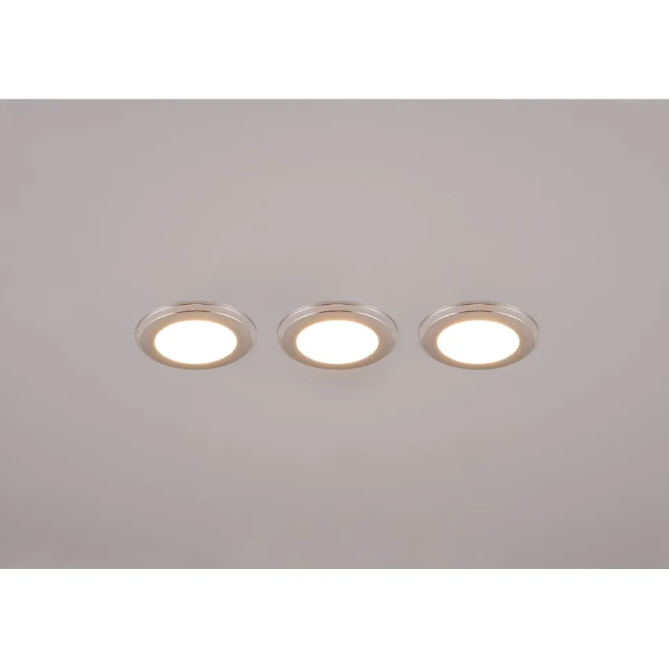 Upotettava LED Trio Argus, kromi, RGB, 3kpl/pkt