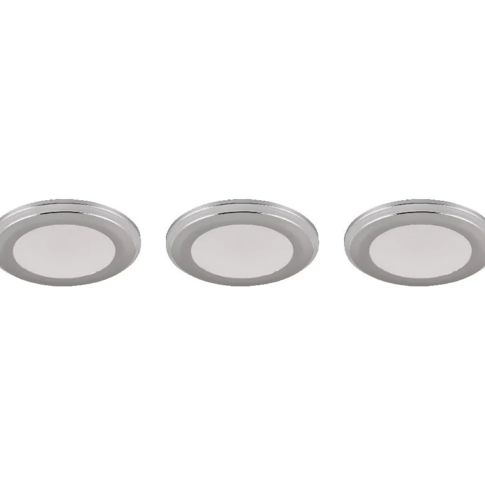 Upotettava LED Trio Argus, kromi, RGB, 3kpl/pkt