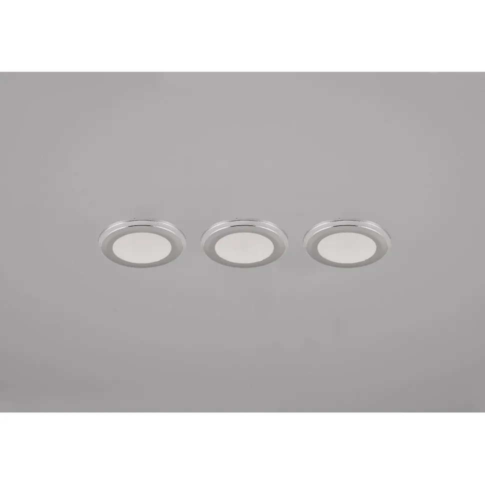Upotettava LED Trio Argus, kromi, RGB, 3kpl/pkt