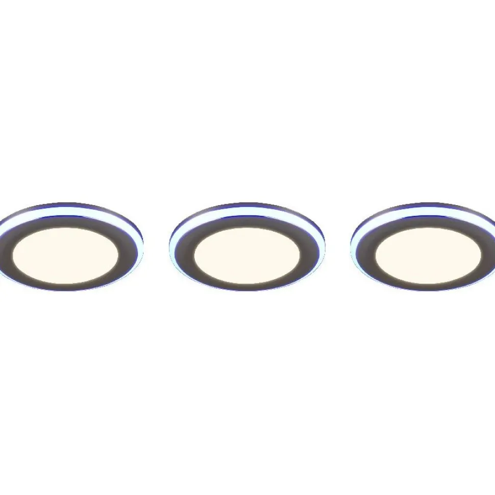 Upotettava LED Trio Argus, kromi, RGB, 3kpl/pkt