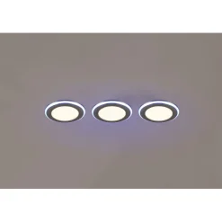 Upotettava LED Trio Argus, kromi, RGB, 3kpl/pkt