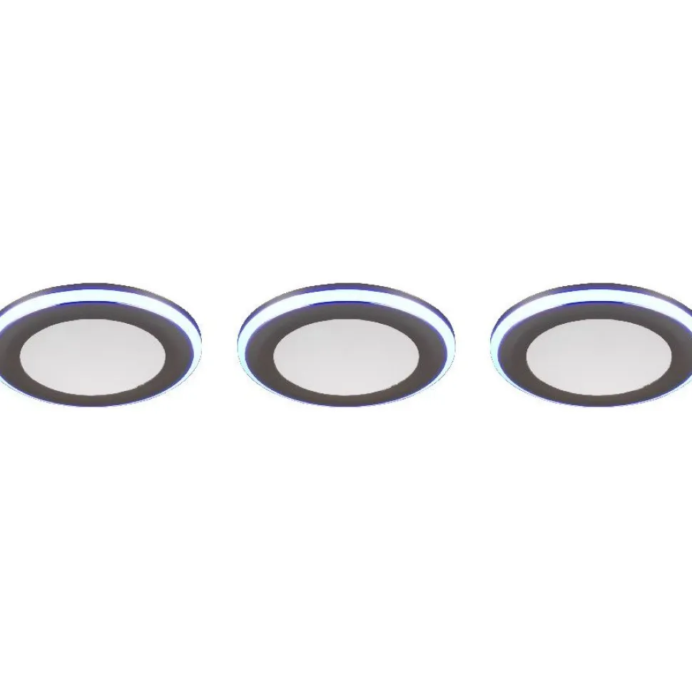 Upotettava LED Trio Argus, kromi, RGB, 3kpl/pkt