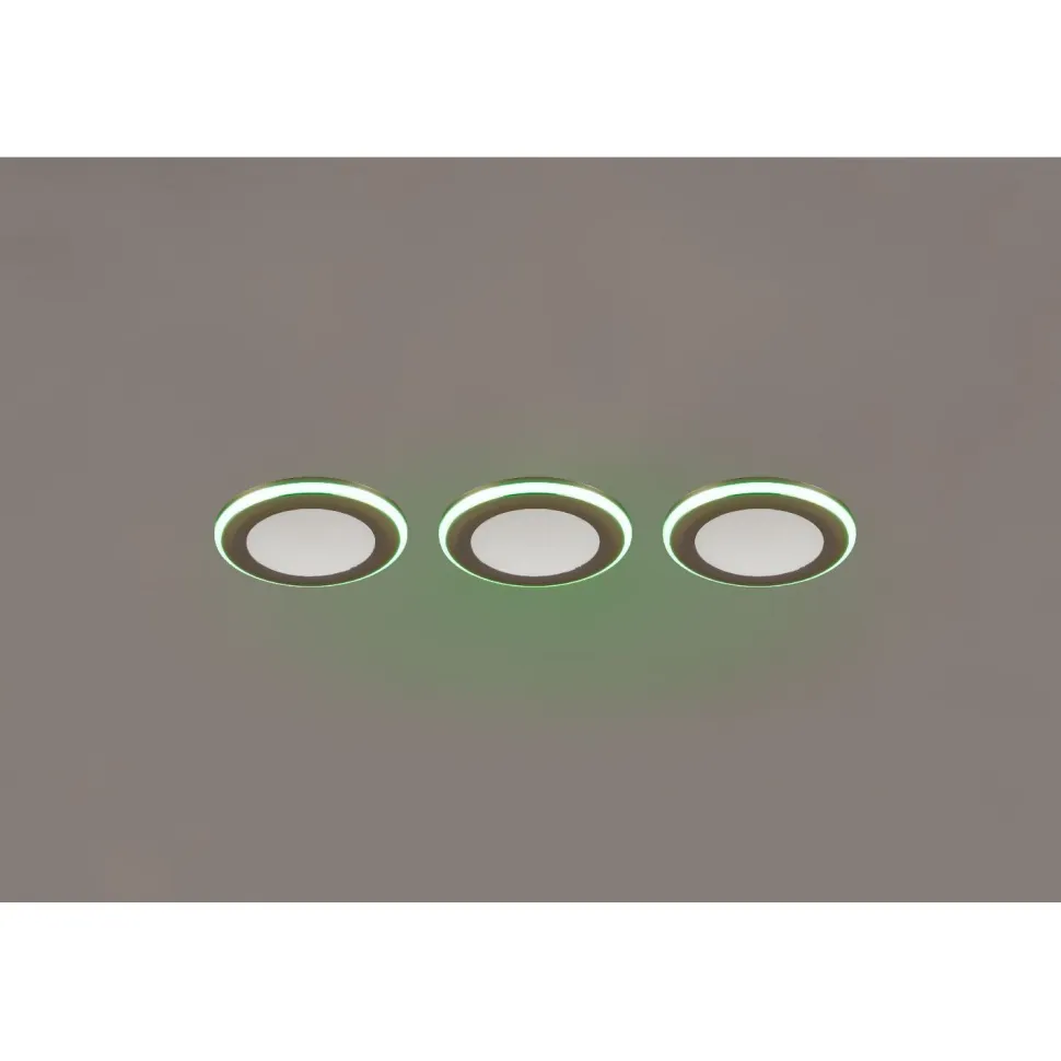 Upotettava LED Trio Argus, kromi, RGB, 3kpl/pkt