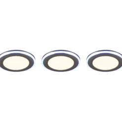 Upotettava LED Trio Argus, kromi, RGB, 3kpl/pkt