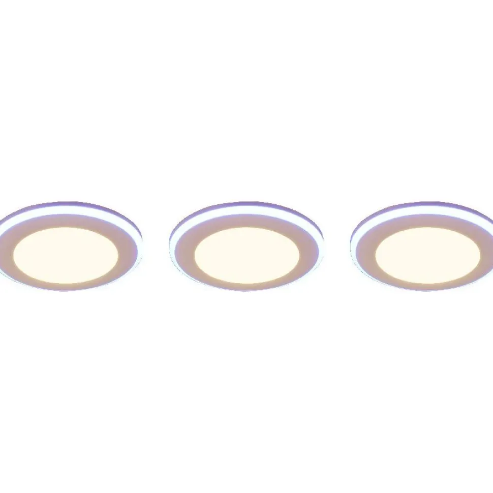 Upotettava LED Trio Argus, kromi, RGB, 3kpl/pkt