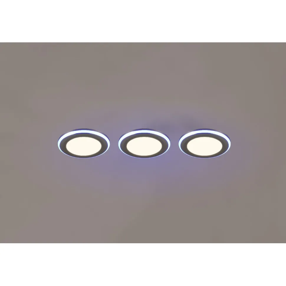 Upotettava LED Trio Argus, kromi, RGB, 3kpl/pkt