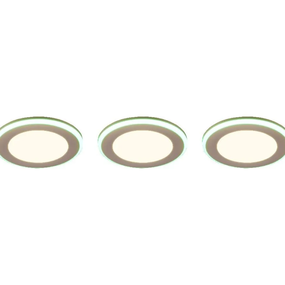 Upotettava LED Trio Argus, kromi, RGB, 3kpl/pkt