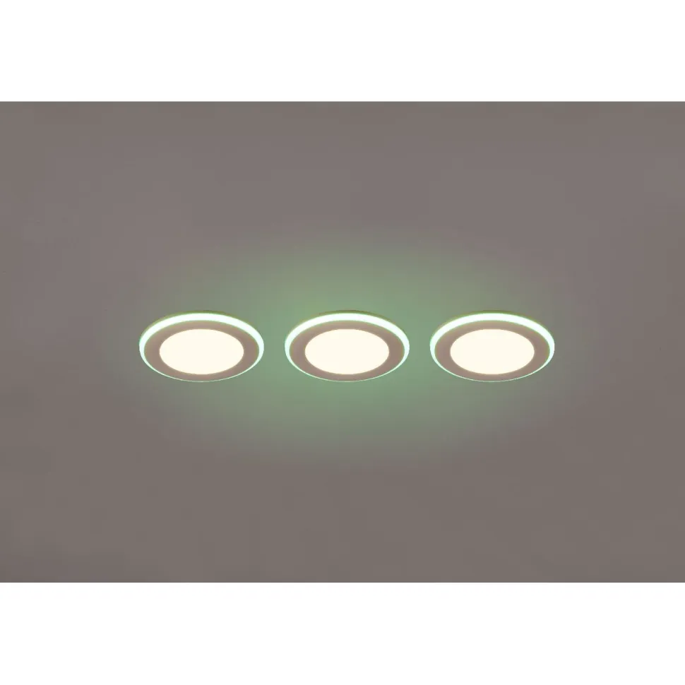 Upotettava LED Trio Argus, kromi, RGB, 3kpl/pkt