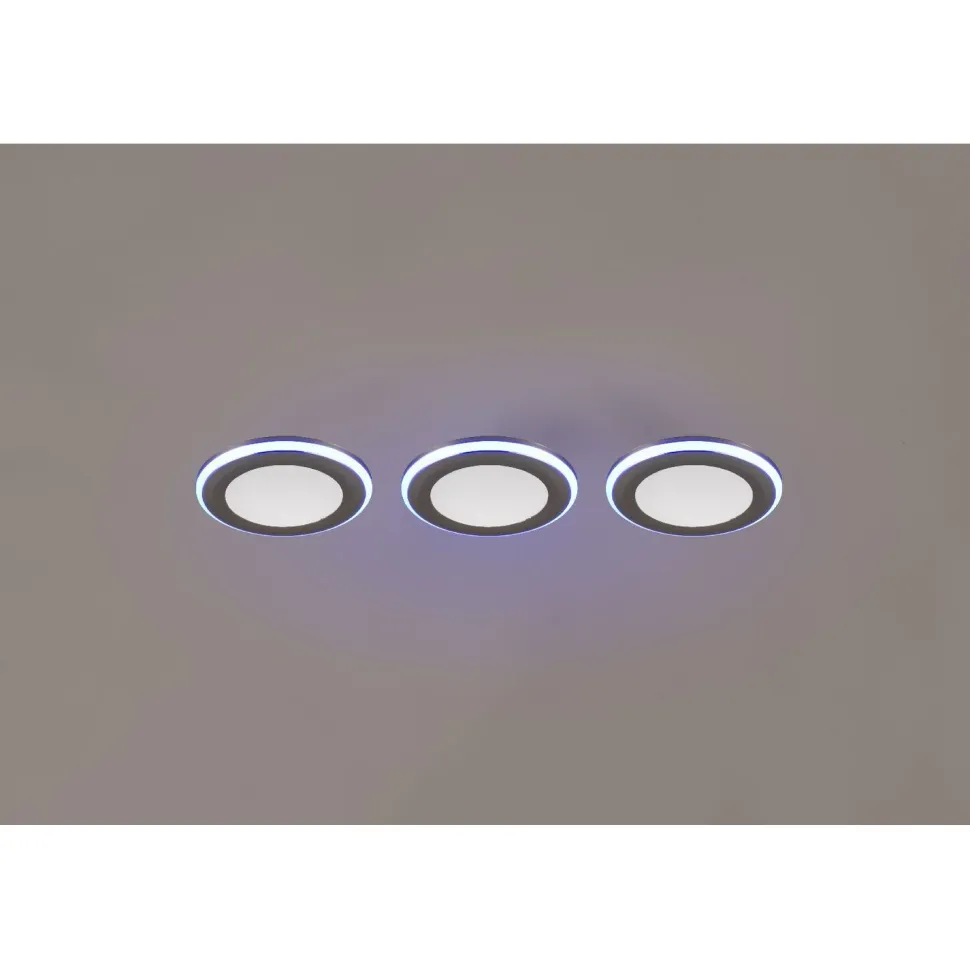 Upotettava LED Trio Argus, kromi, RGB, 3kpl/pkt