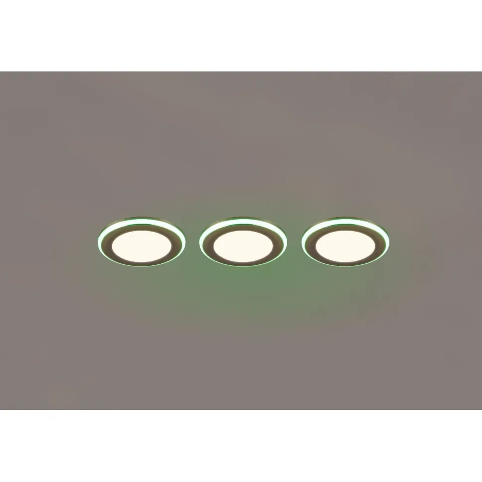 Upotettava LED Trio Argus, kromi, RGB, 3kpl/pkt