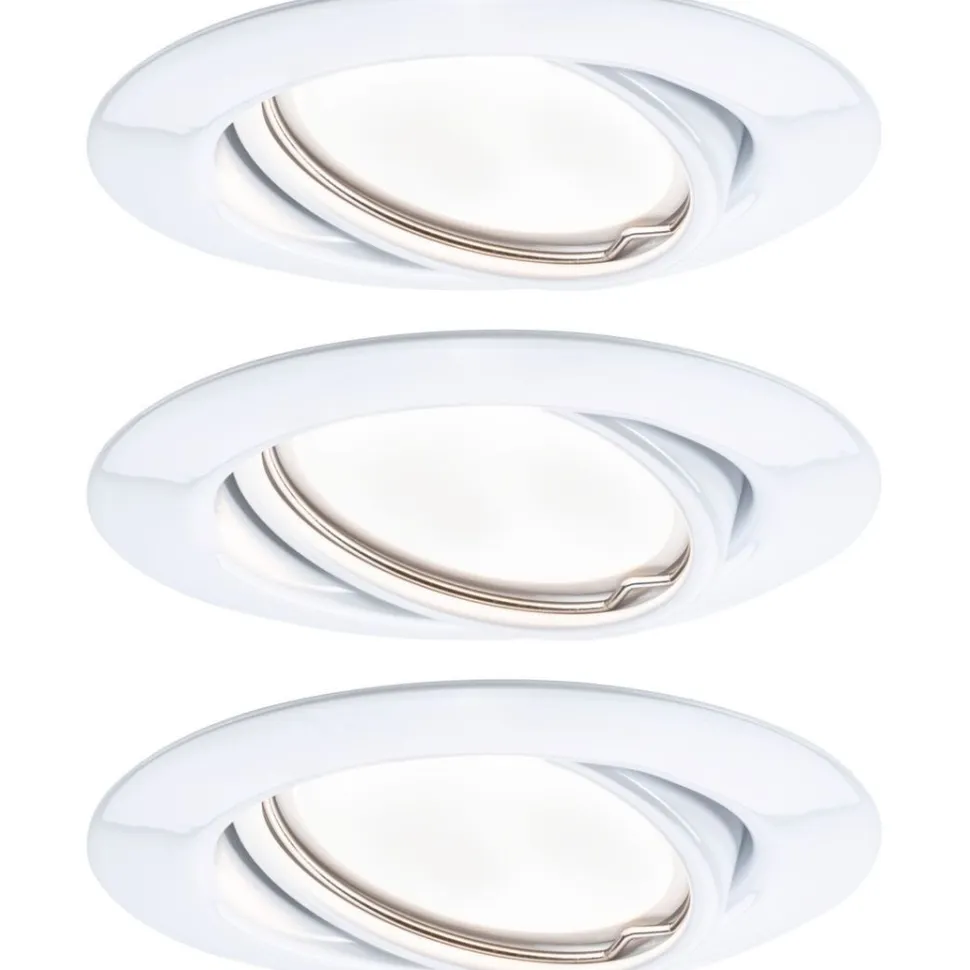 Upotettava LED-valaisin Paulmann Base, 3kpl, Ø 90mm, GU10, 5W, 350lm, 3000K, valkoinen