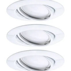 Upotettava LED-valaisin Paulmann Base, 3kpl, Ø 90mm, GU10, 5W, 350lm, 3000K, valkoinen