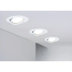 Upotettava LED-valaisin Paulmann Base, Ø90mm, GU10, 5W, 350lm, 3000K, valkoinen