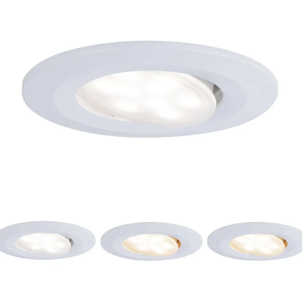 Upotettava LED-valaisin Paulmann Calla, IP65, Ø90mm, 5W, 400lm, säädettävä väriläpötila, mattavalkoinen