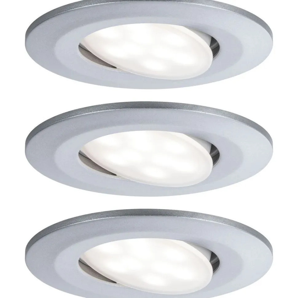 Upotettava LED-valaisin Paulmann Calla, 3kpl, IP65, Ø90mm, 5.2W, 460lm, 4000K, himmennettävä, mattakromi