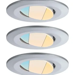 Upotettava LED-valaisin Paulmann Calla, 3kpl, IP65, Ø90mm, 5W, 400lm, säädettävä värilämpötilä, mattakromi