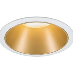 Upotettava LED-valaisin Paulmann Cole Coin, IP44, Ø88mm, 6W, 470lm, 2700K, himmennettävä, valkoinen/kulta