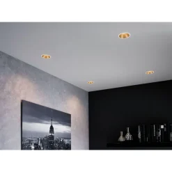 Upotettava LED-valaisin Paulmann Cole Coin, IP44, Ø88mm, 6W, 470lm, 2700K, himmennettävä, valkoinen/kulta