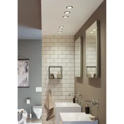 Upotettava LED-valaisin Paulmann Cole Coin, IP44, Ø88mm, 6W, 470lm, 2700K, himmennettävä, valkoinen/kulta