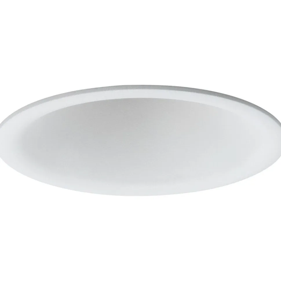 Upotettava LED-valaisin Paulmann Cymbal Coin, IP44, Ø77mm, 6.7W, 430lm, 2700K, himmennettävä, mattavalkoinen