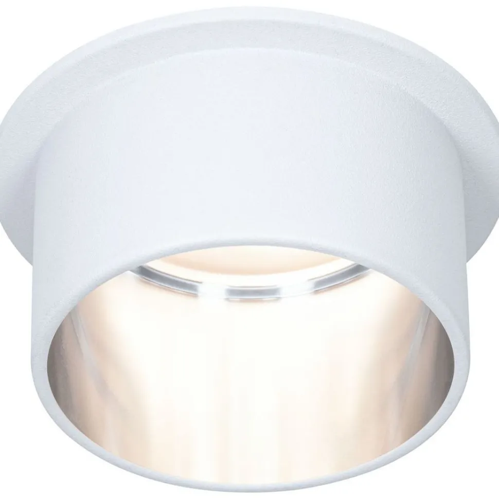 Upotettava LED-valaisin Paulmann Gil Coin, IP44, Ø68mm, 6W, 470lm, 2700K, himmennettävä, valkoinen/musta