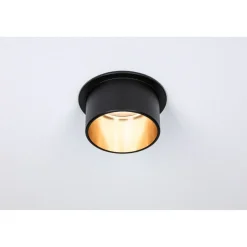 Upotettava LED-valaisin Paulmann Gil Coin, IP44, Ø68mm, 6W, 470lm, 2700K, himmennettävä, valkoinen/musta