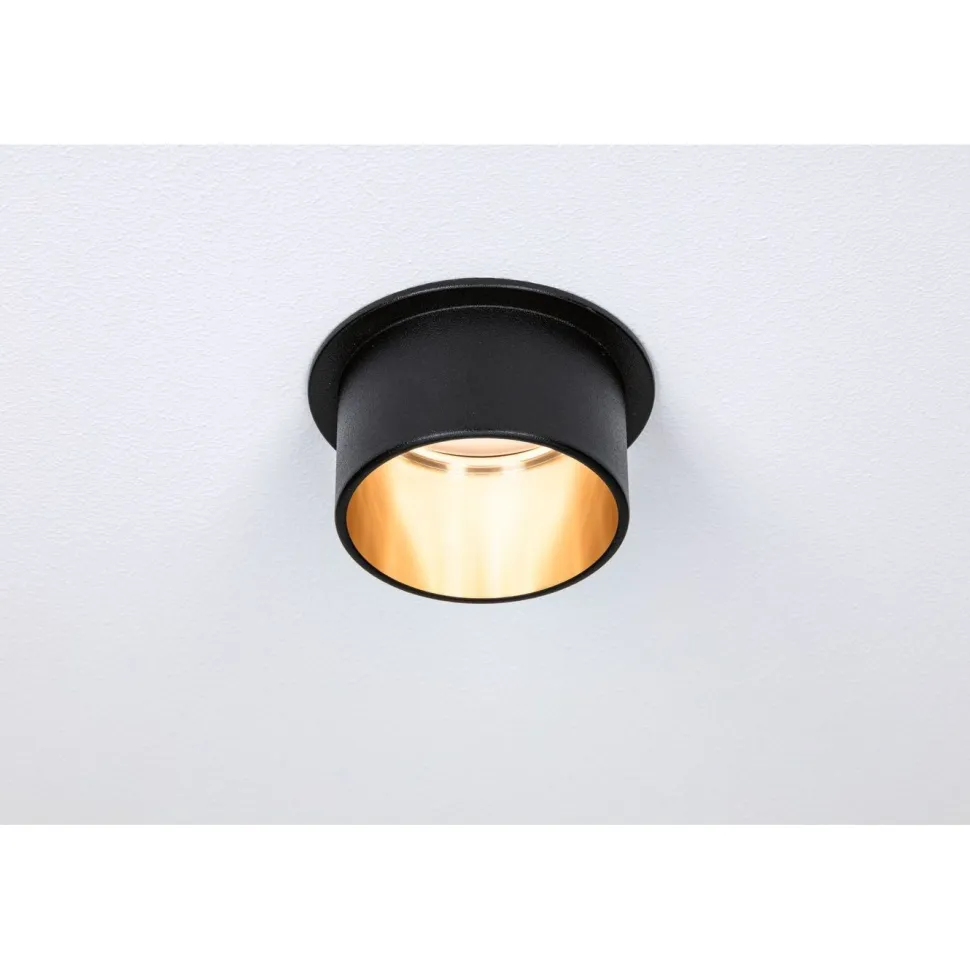 Upotettava LED-valaisin Paulmann Gil Coin, IP44, Ø68mm, 6W, 470lm, 2700K, himmennettävä, valkoinen/musta