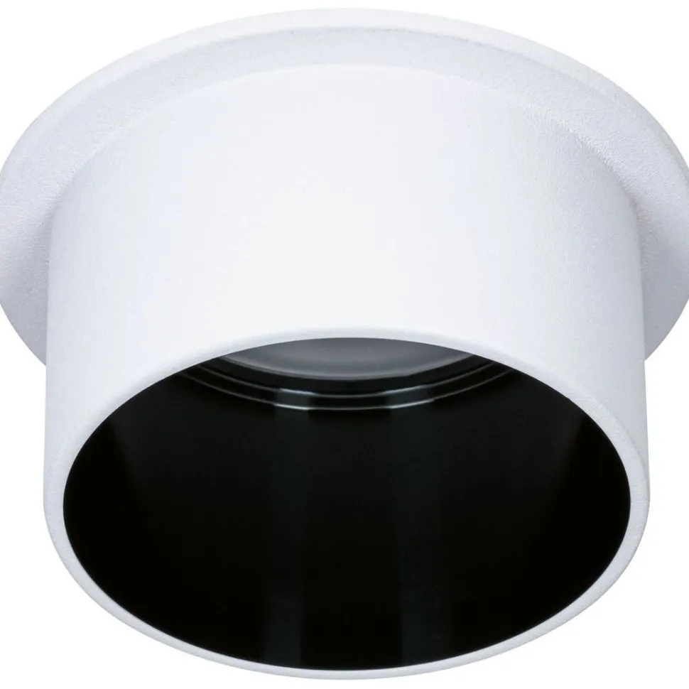 Upotettava LED-valaisin Paulmann Gil Coin, IP44, Ø68mm, 6W, 470lm, 2700K, himmennettävä, valkoinen/musta