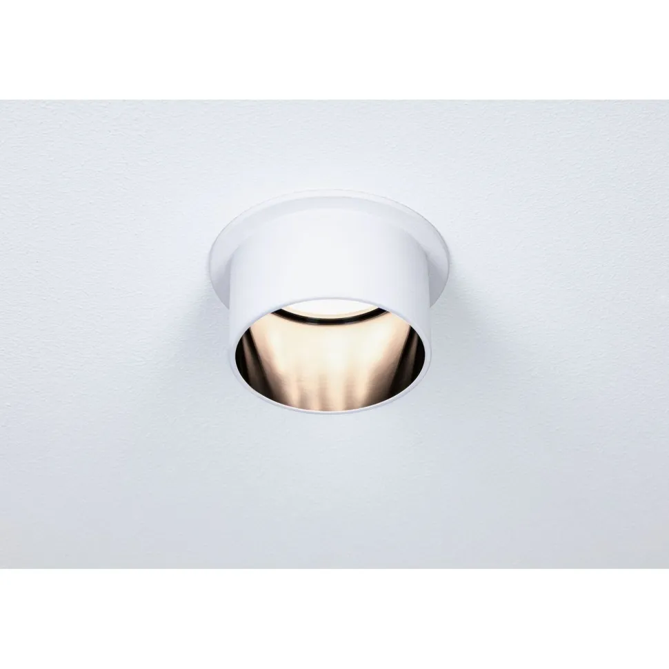 Upotettava LED-valaisin Paulmann Gil Coin, IP44, Ø68mm, 6W, 470lm, 2700K, himmennettävä, valkoinen/musta