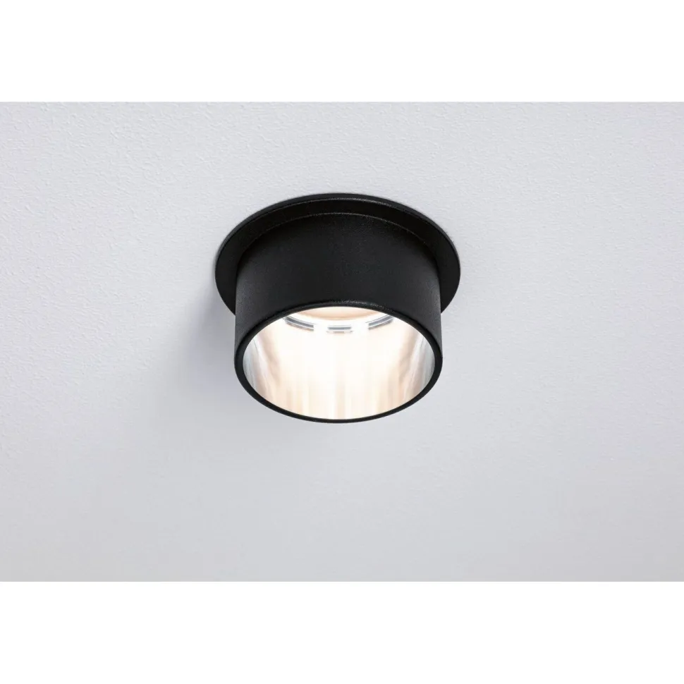 Upotettava LED-valaisin Paulmann Gil Coin, IP44, Ø68mm, 6W, 470lm, 2700K, himmennettävä, valkoinen/musta