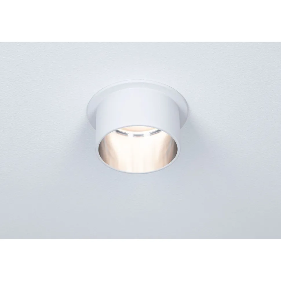 Upotettava LED-valaisin Paulmann Gil Coin, IP44, Ø68mm, 6W, 470lm, 2700K, himmennettävä, valkoinen/musta