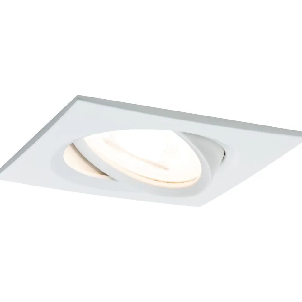 Upotettava LED-valaisin Paulmann Nova Coin, 3kpl, 84x84mm, 6W, 470lm, 2700K, himmennettävä, mattavalkoinen