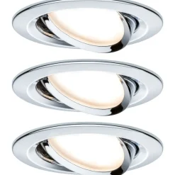 Upotettava LED-valaisin Paulmann Nova Coin, 3kpl, 84x84mm, 6W, 470lm, 2700K, mattavalkoinen