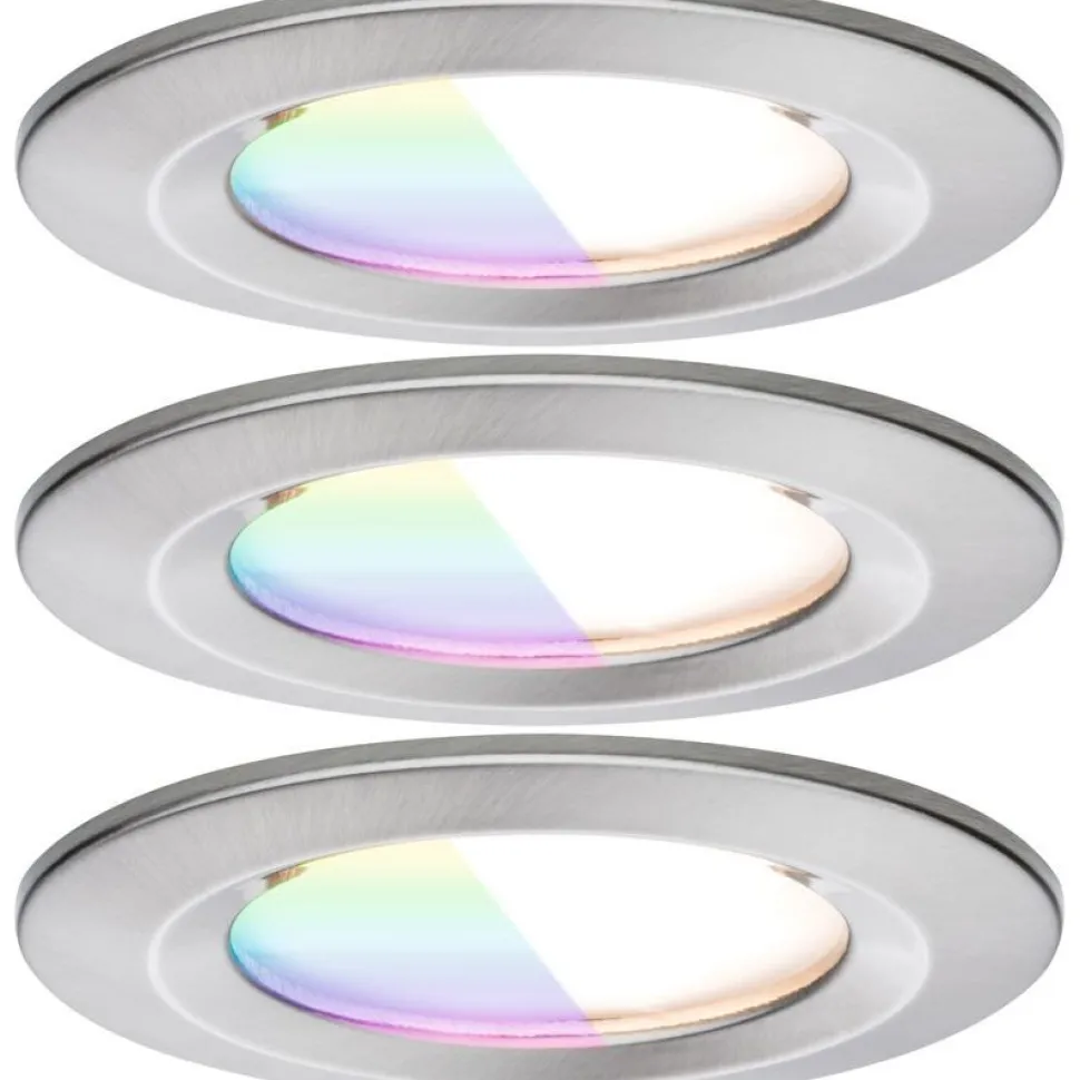 Upotettava LED-valaisin Paulmann Nova Coin, pyöreä, IP44, 78mm, RGBW+, 3x6W, 3x500lm, 230V, alumiini
